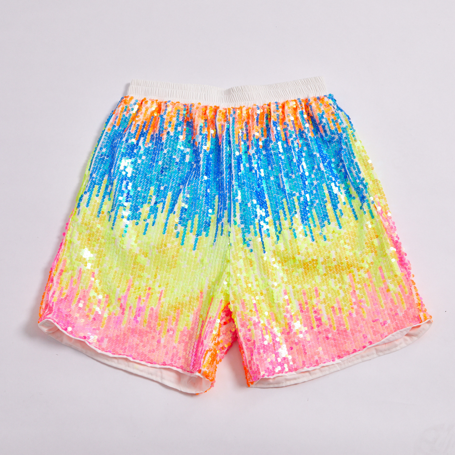 2025 New Multi-Color Sequin Men's Casual Loose Trendy Street Style Super Cool Shorts