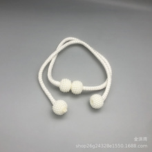 窗帘扣现货批发 珍珠卡扣款绑带 免打孔免安装百搭亚马逊多种颜色