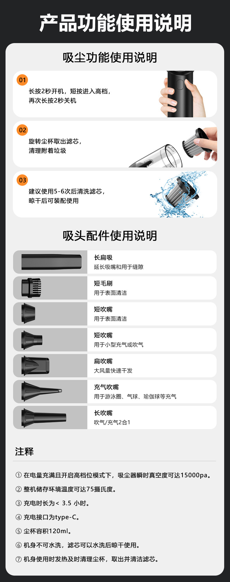 Cross-Border New Popular Car Vacuum Cleaner, Handheld Small Wireless Dust Blower, Portable High-Suction Dust Remover Wholesale