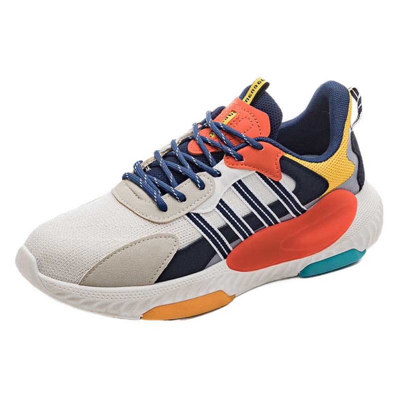 2023 nueva pareja voladora tejida zapatilla de deporte de los hombres de estilo coreano transpirable zapatos casuales de primavera y verano Zapatos de los hombres de fondo suave para correr image 1