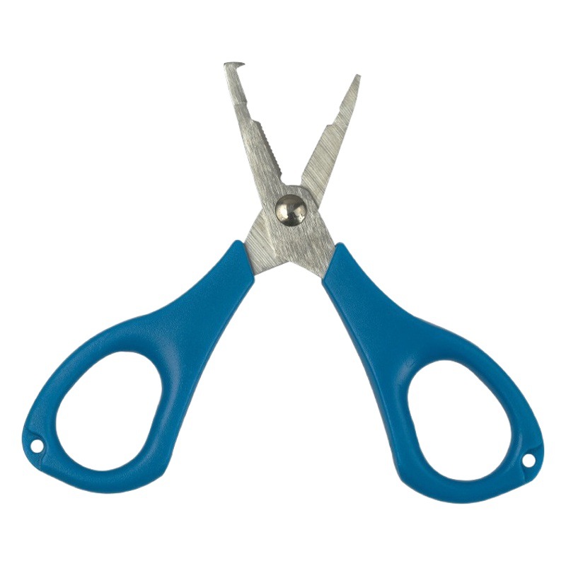 Stainless steel mini fishing scissors strong horse fishing line scissors straight mouth with hook open loop pull line outdoor fishing supplies artifact