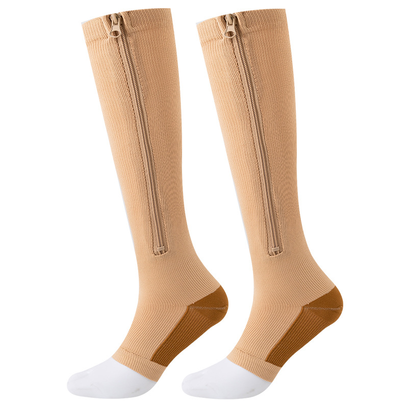 Calcetines de compresión con cremallera