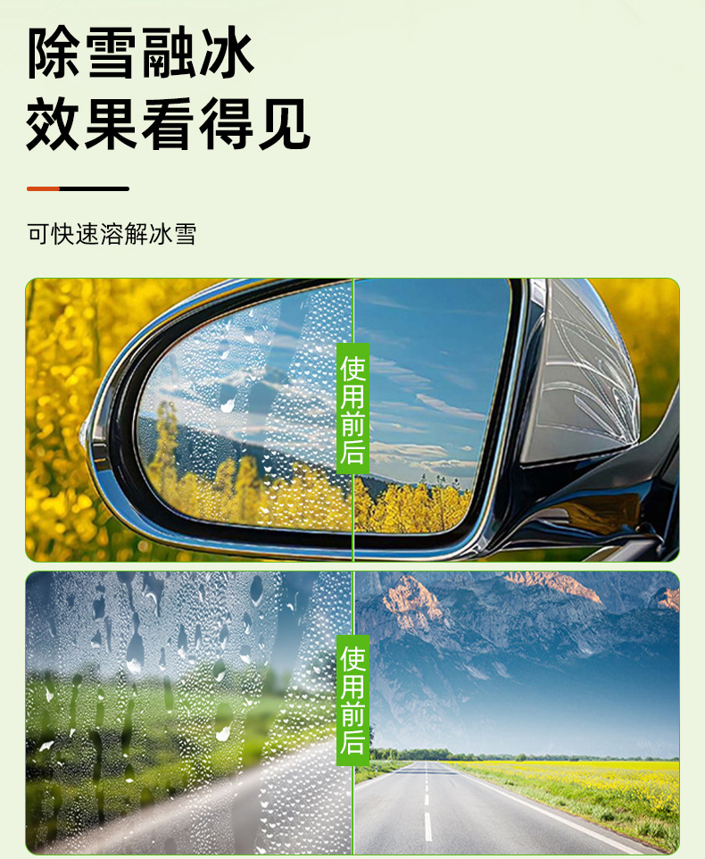 Anti-fog agent windshield anti-fog rearview mirror rainproof car interior automotive glass spray winter window defogging artifact