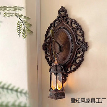 中古风复古饰墙饰立体挂件壁灯墙面装饰烛台置物架壁挂民宿咖啡厅