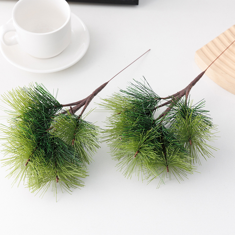 Cây xanh mô phỏng, cành thông đẹp, đồ trang trí Giáng sinh, cành thông giả, tường cây, đồ trang trí cây thông Noel, hoa giả