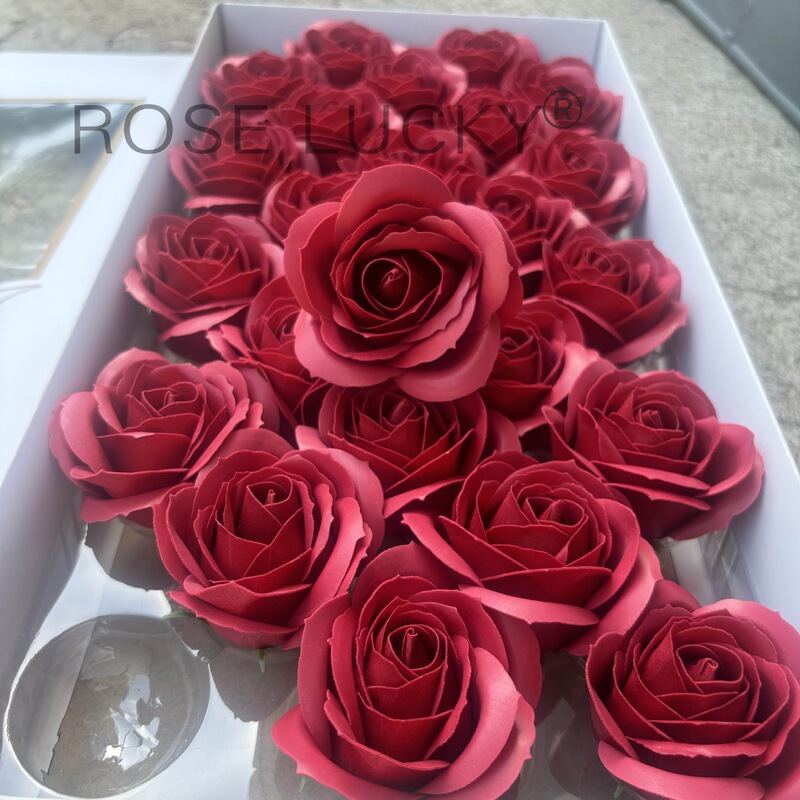 5層ソープフラワー、大きな花頭、バラ、バレンタインデーフラワー、ソープフラワー、フラワーショップ、母の日デコレーション、大きな花頭|undefined