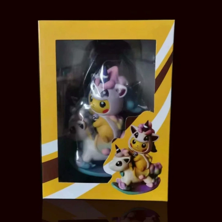 Коллекционная фигурка Pokemon Pikachu Q‑версии в костюме единорога, около 12 см
