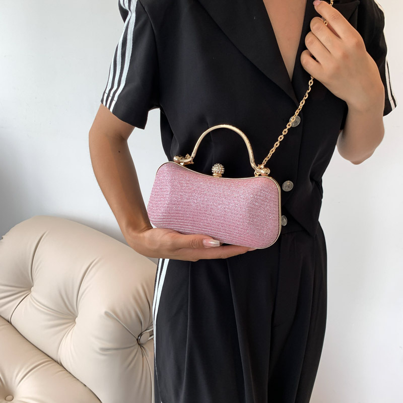 Cadena de alto grado rhinestone bolsa de las axilas INS de alto aspecto Lock bolso Moda brillante hombro crossbody bolsa