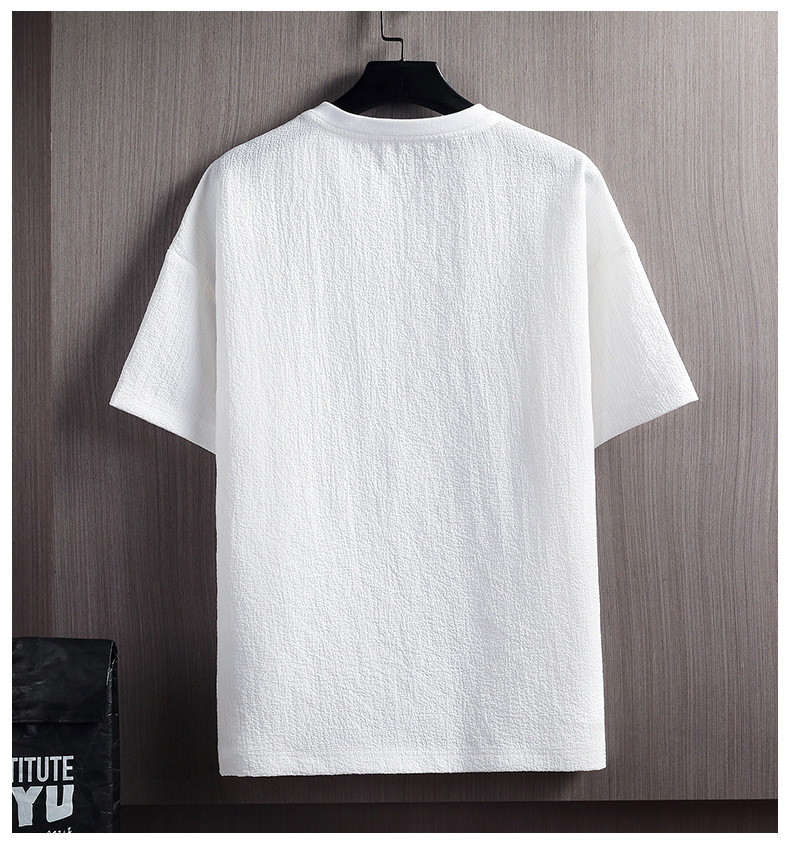 Men's Solid Color Simple Style Round Neck Short Sleeve Loose Men's T-shirt display picture 1