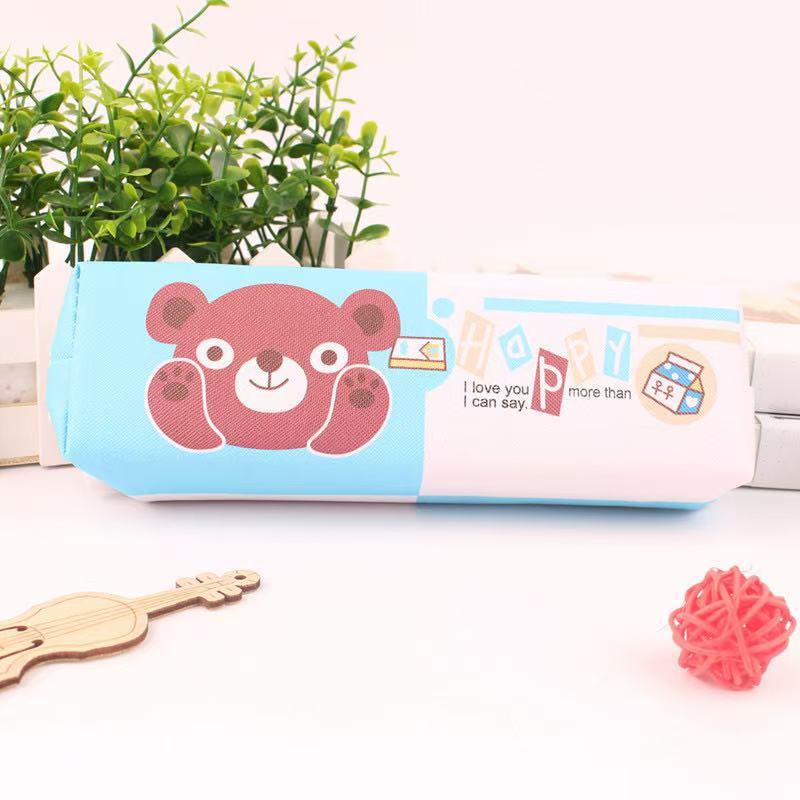 Fábrica al por mayor caja de lápiz de dibujos animados creativo nuevo bolso de papelería niños estudiante Regalo De vacaciones aprendizaje papelería lápiz bolsa