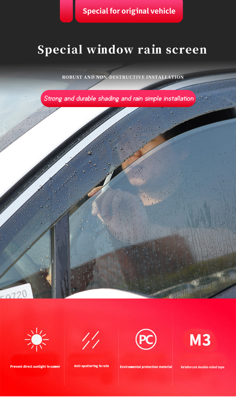 Suzuki Escudo Window visor Sunny Rain Shield Rain Eyebrow