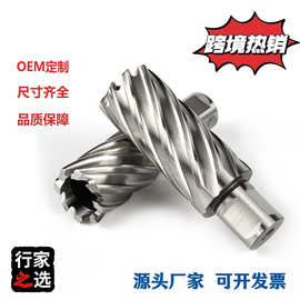 磁力钻钢板钻空心钻头高速钢取芯钻M2不锈钢专用跨境30mm