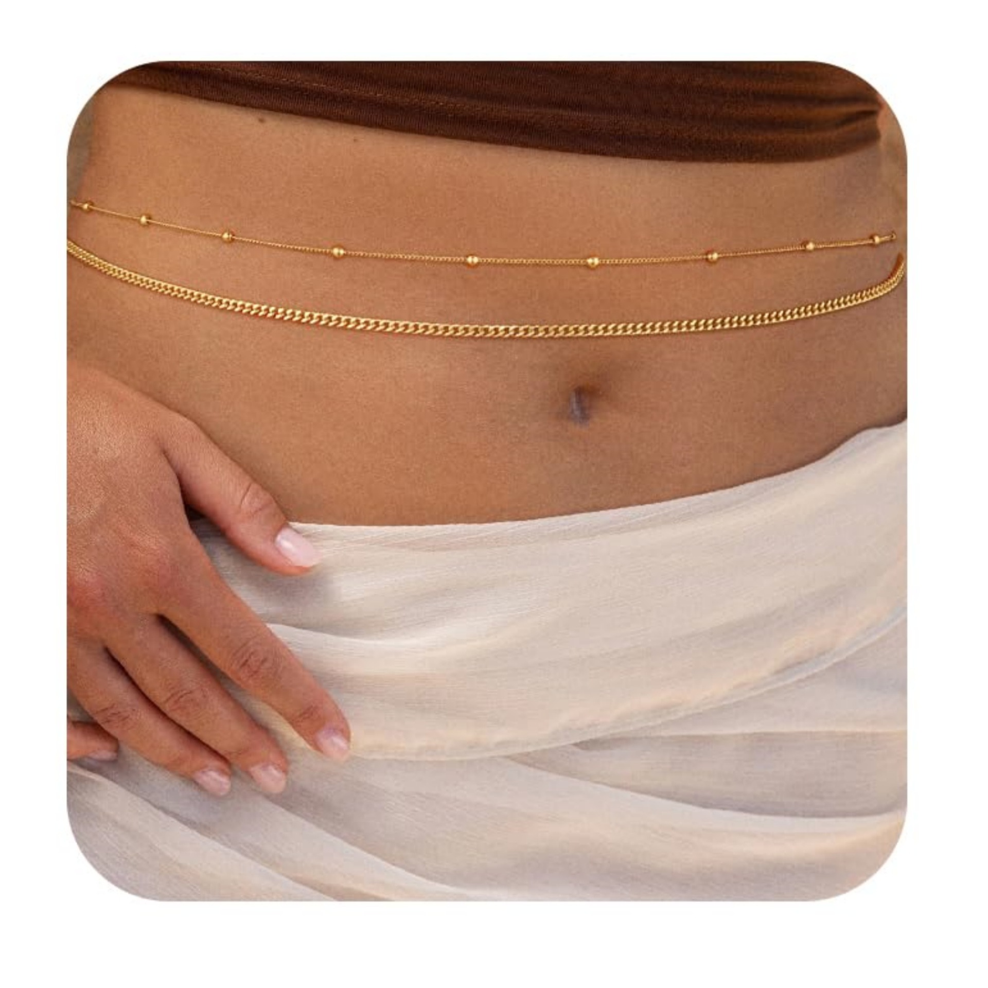 Sexy Körperkette Mit Diamantglanz Für Den Sommer Am Strand_voghion.com