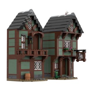 Building Blocks Moc-109203 Medieval Alley's Inn Model 551 Particle Number Toy