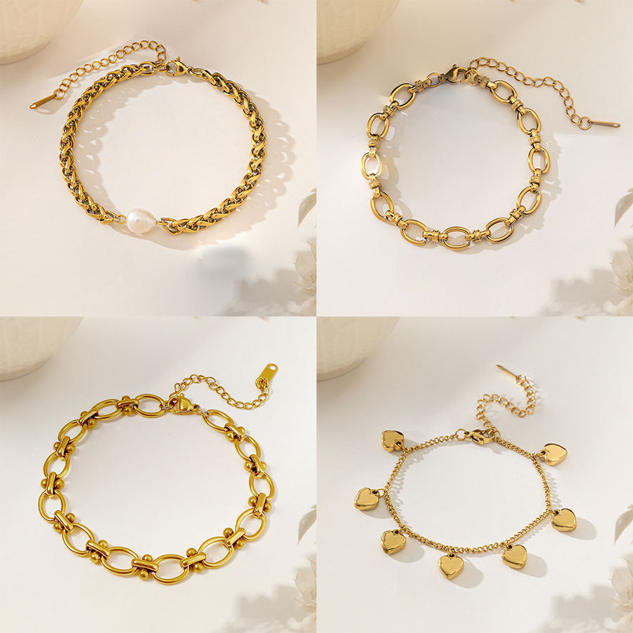 Non-Fading New Japanese and Korean Titanium Steel Bracelets for Women, Versatile Ins Style Fashion Hand Jewelry Bracelets for Women, High-End Jewelry