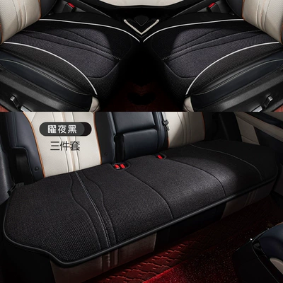 Cushion Four Seasons Seat Cover | Modelə uyğun (Original) oturacaq örtükləri - 3-piece-set-obsidian-night-black-special-car