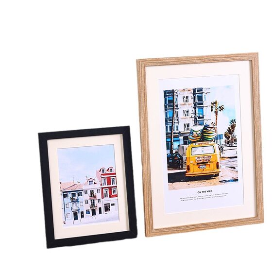 Simple photo frame mounting picture frame wall hanging A3 inch 16 decoration a4 inch 4 open 8K puzzle frame creative photo wall wooden