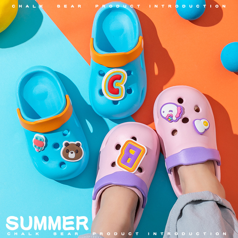 Children's hole shoes 2021 summer new cu...