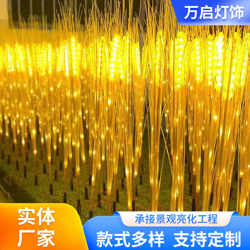 地插灯串灯发光麦穗灯led彩灯室外工程庭院户外亮化灯太阳能防水