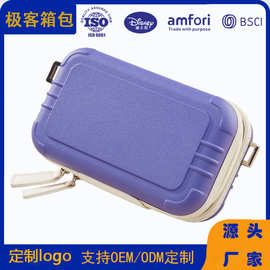 logo手拿化妆包8寸PP大容量硬壳收纳包轻奢高级感出行旅行包批发