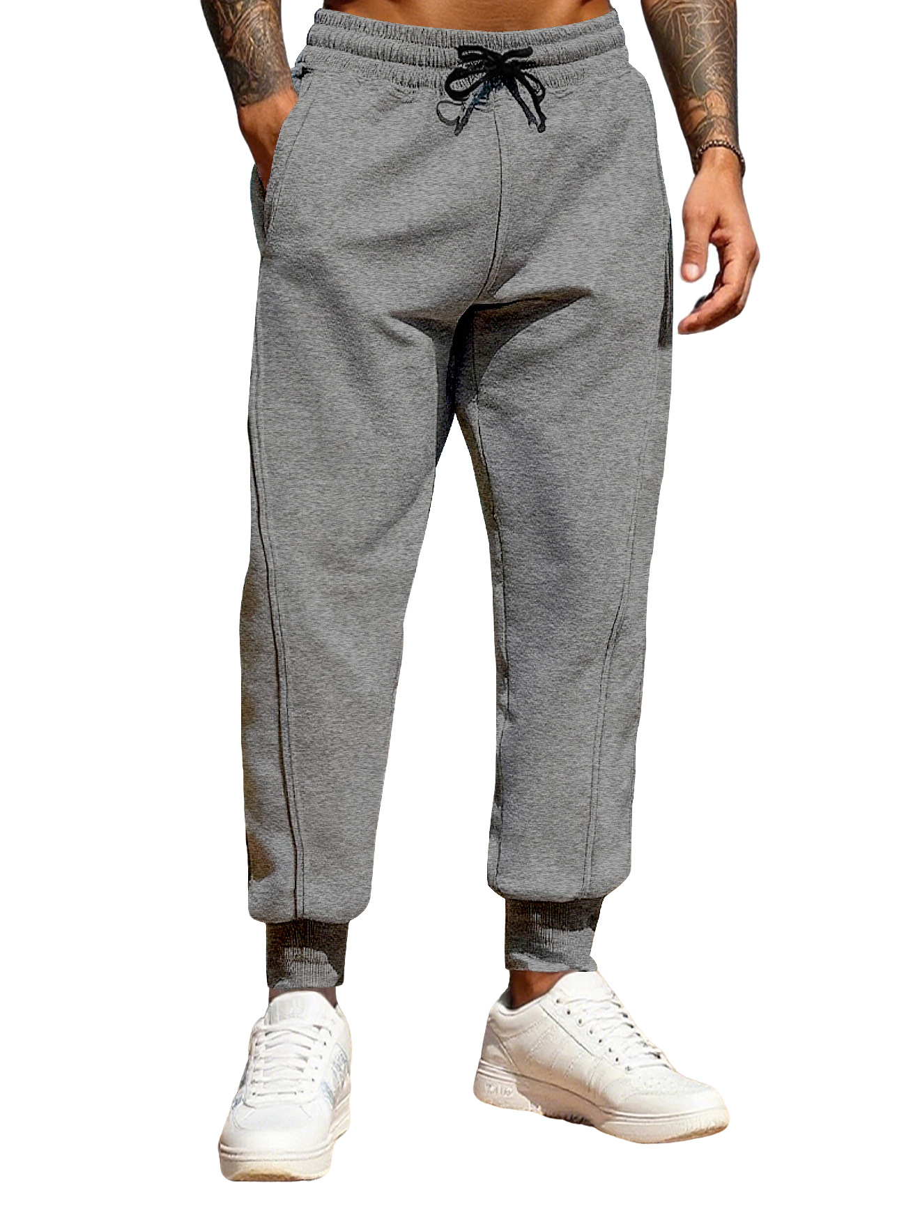 Transfronterizo Amazon hombre primavera y otoño pie elástico pantalones deportivos casuales sueltos de comercio exterior pantalones largos para correr estadounidenses image 10
