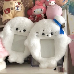 Xiaohongshu Plush Fox Card Case Cute Student Bus Stand Meal Card Idol Photo Small Card Display Hook