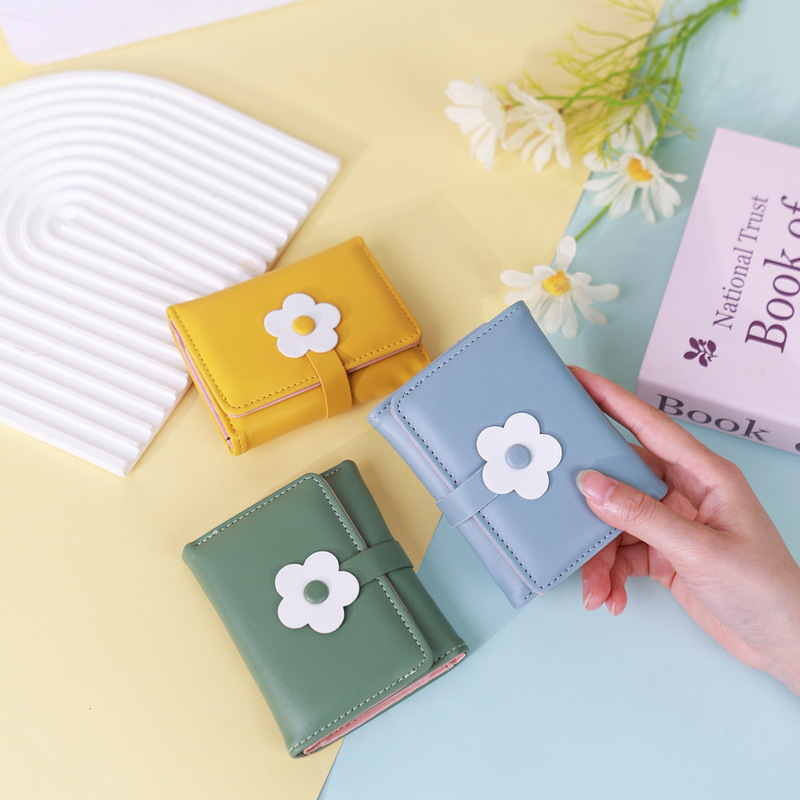 Cross-Border Internet Celebrity Wallet Ins Women's Short Cute 70% off Wallet Flower Small Fresh Japanese and Korean Student Coin Purse Cross-Border Internet Celebrity Wallet Ins Women's Short Cute 70% off Wallet Flower Small Fresh Japanese and Korean Student Coin Purse