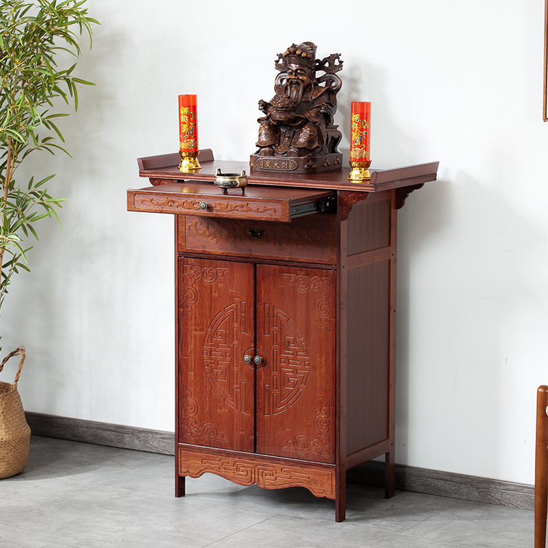 Table incense table home Buddha shrine new Chinese style stand cabinet Buddha table Guan Gong Bodhisattva god of wealth worship God table Xiaogong table