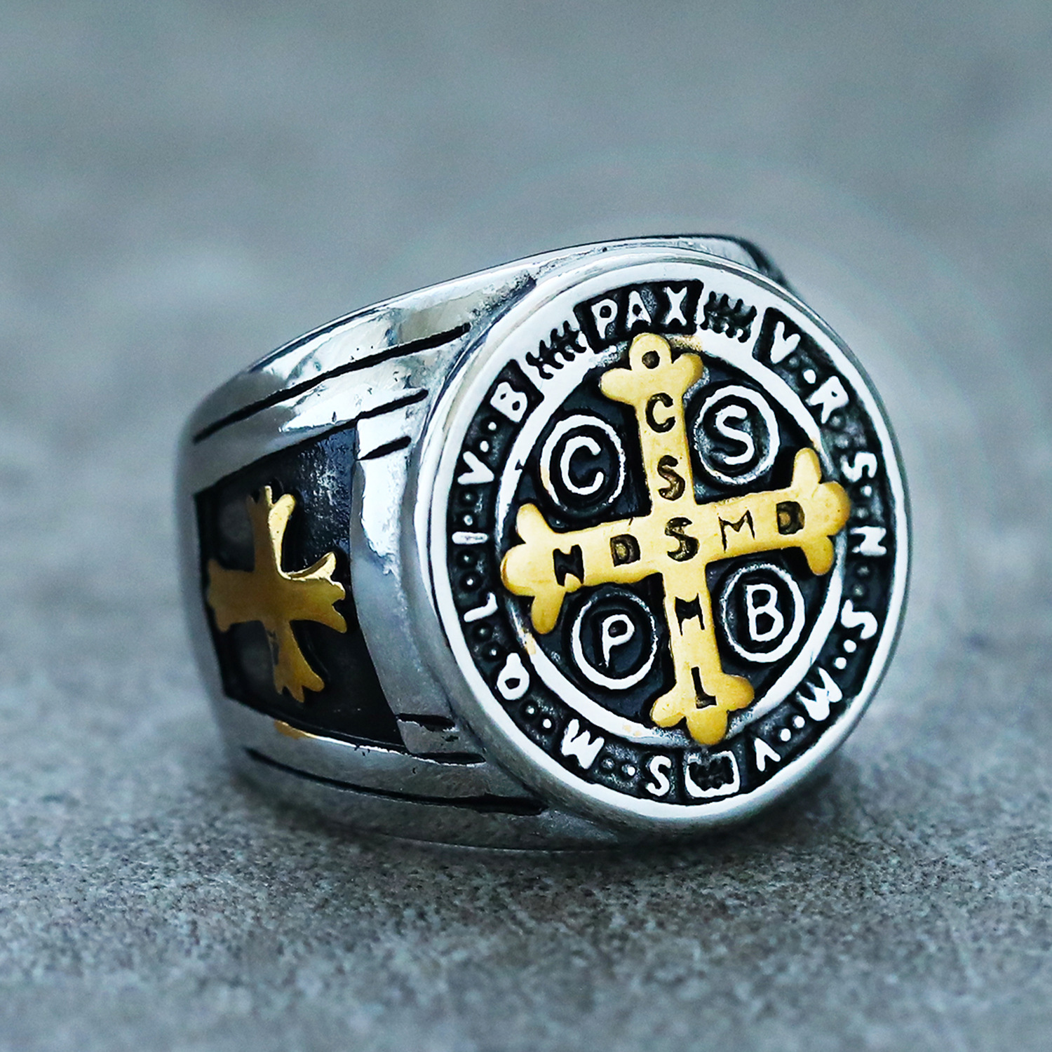 Selo de São Bento Cross Ring 6