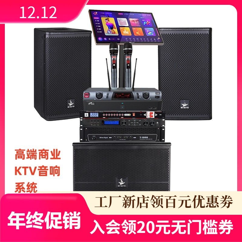 10 pulgadas 12 pulgadas sistema de sonido KTV comercial de alta gama conjunto de caja de bar villa equipo de sonido profesional conjunto completo