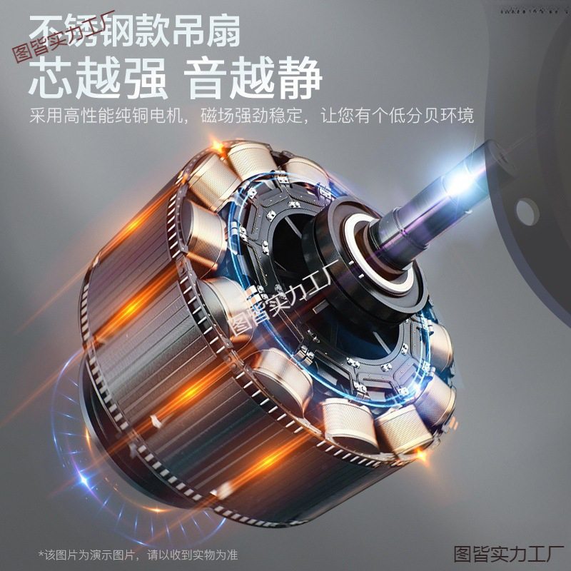 Ceiling Fan for Home Living Room Dormitory Industrial Ceiling Fan Restaurant 56inch Stainless Steel High Power High Wind Wholesale No