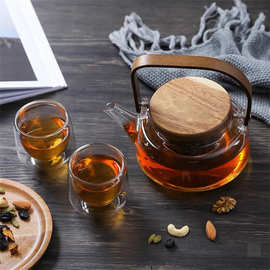 水果茶壶日式蜡烛加热果茶泡茶煮花茶简约套装玻璃下午茶茶具