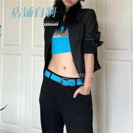 亚比青年90s千禧y2k辣妹朋克风铆钉皮带美式复古百搭针扣个性腰带