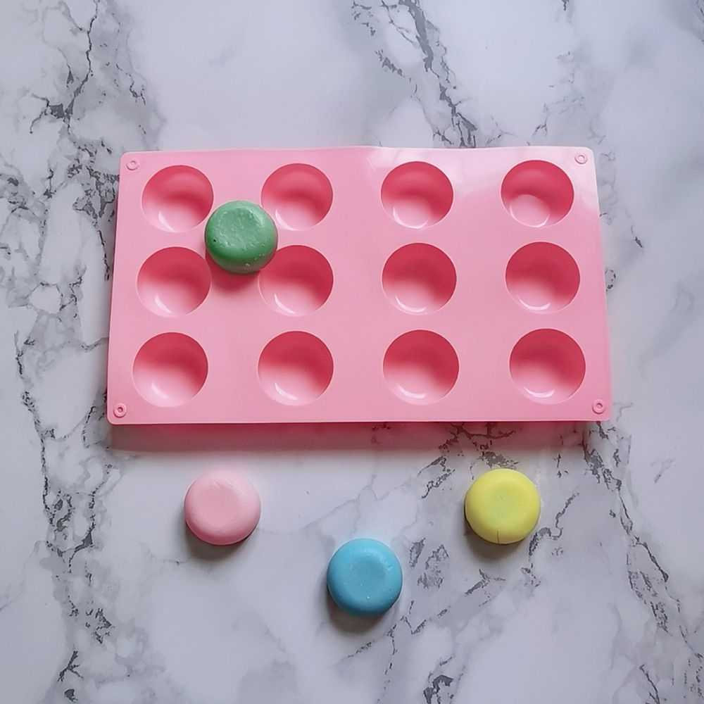 Silicone 12 con base plana semicircular 131 chocolate molde de silicona postre decoración de pastel cocina para hornear