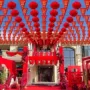 婚庆婚礼室外布置彩旗