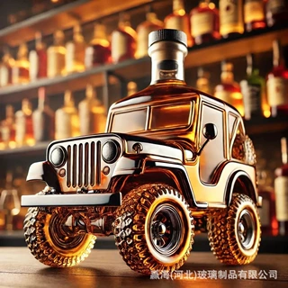 高硼硅玻璃泡酒瓶小汽车威士忌酒瓶跨境专供工艺酒瓶