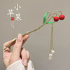 Retro Chinese hairpin with tassels, advanced Hanfu, wooden hair accessory, high-quality style, Chinese style