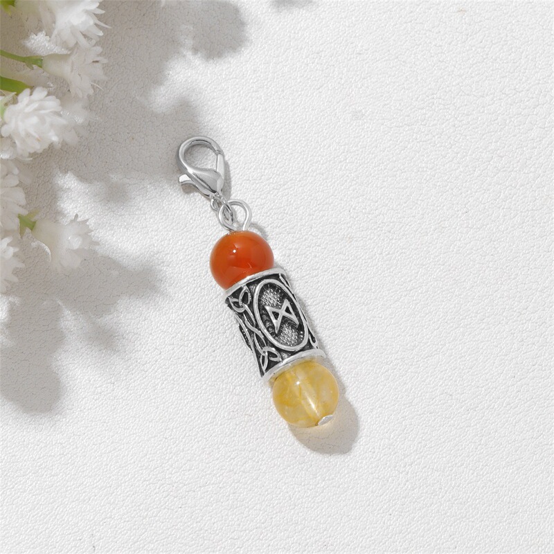 Cross-Border Symbols Viking European and American Style New Beads Natural Keychain Retro Accessories Hot-Selling Wind Pendant Bag Accessories Cross-Border Symbols Viking European and American Style New Beads Natural Keychain Retro Accessories Hot-Selling Wind Pendant Bag Accessories
