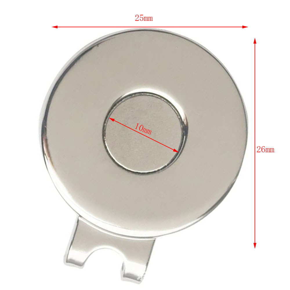 Marca de golf transfronteriza, clip para sombrero, moneda redonda en blanco, diámetro de bola, marca de golf de 25MM