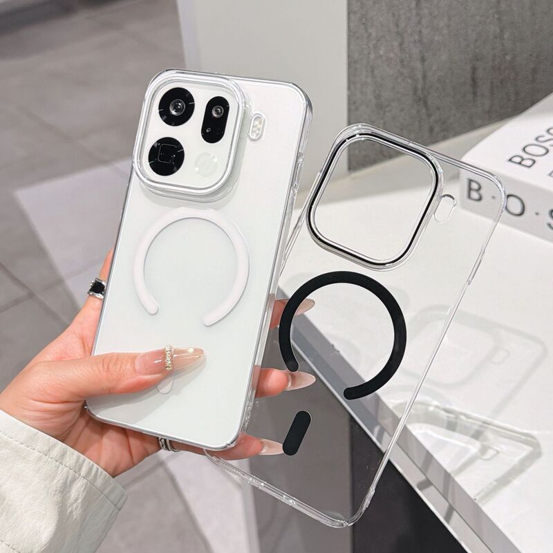 Suitable for Oppo Findx9Spro Mobile Phone Case, Ice-Clear, High-Transparency, Magnetic Suction, Findx8S Ultra-Thin Anti-Fall Pc Protective Case