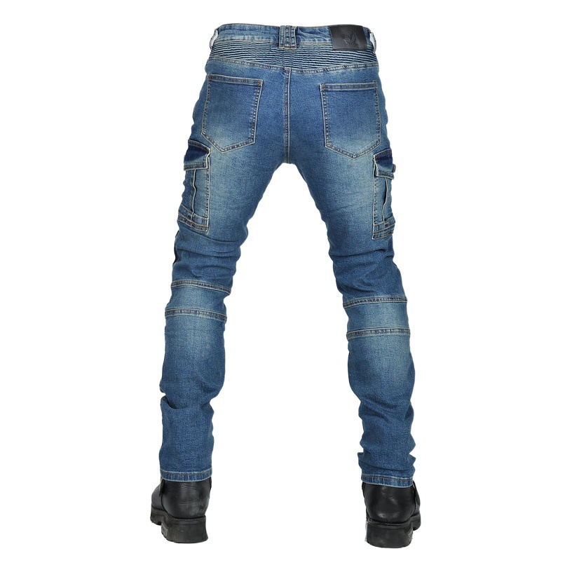 VOLERO JES-24 motocicleta jeans hombres motocicleta retro casual ajustable rodillera resistente a la caída pantalones de ciclismo