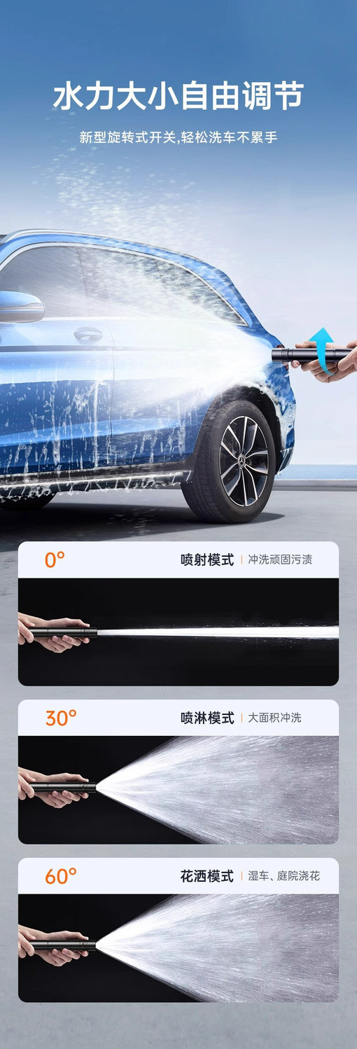 L5U Touras Car Wash Household Water Gun High Pressure Strong Pressurization Household Water Pipe Faucet Wash Floor