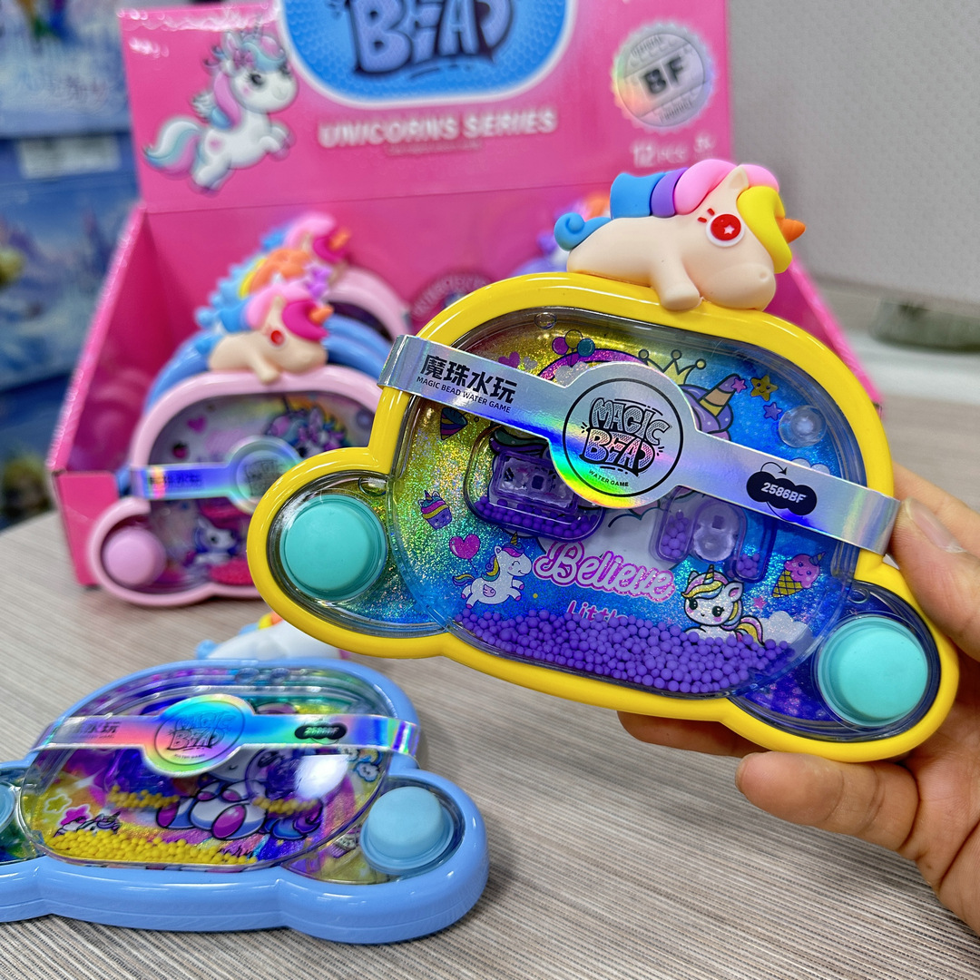 独角兽魔珠水机亲子桌游解压积分兑换儿童小玩具批发游戏机互动