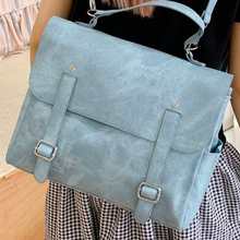 韩国学院风小众剑桥包大学生上课电脑包2025新款复古女士双肩背包
