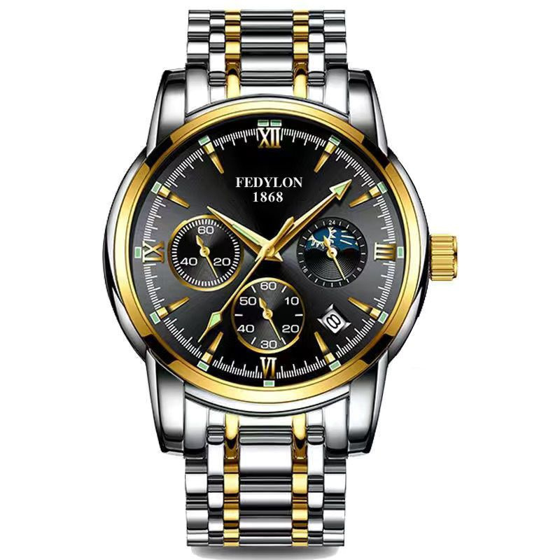 Reloj Fotilun 2024, nuevo modelo para hombre, reloj no mecánico, totalmente automático, resistente al agua, luminoso, moderno reloj de cuarzo para estudiantes.