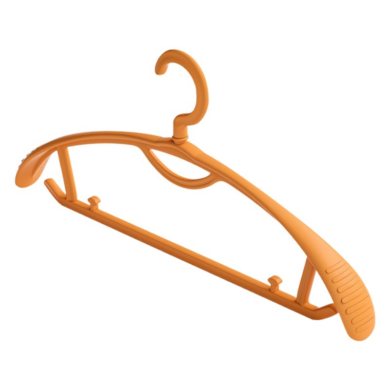 LC ancho hombro engrosado antideslizante ropa percha anti-bolsa ropa percha adultos multi-funcional percha de plástico percha macaron ropa rack