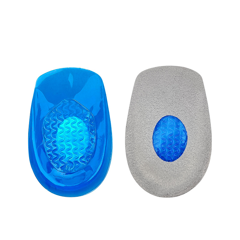 Hombres y mujeres tacones de media yardas almohadilla de tela de pelusa tacones de tacones de tacones en forma de U para aumentar la almohadilla de tacones de amortiguación de compresión al por mayor fabricantes