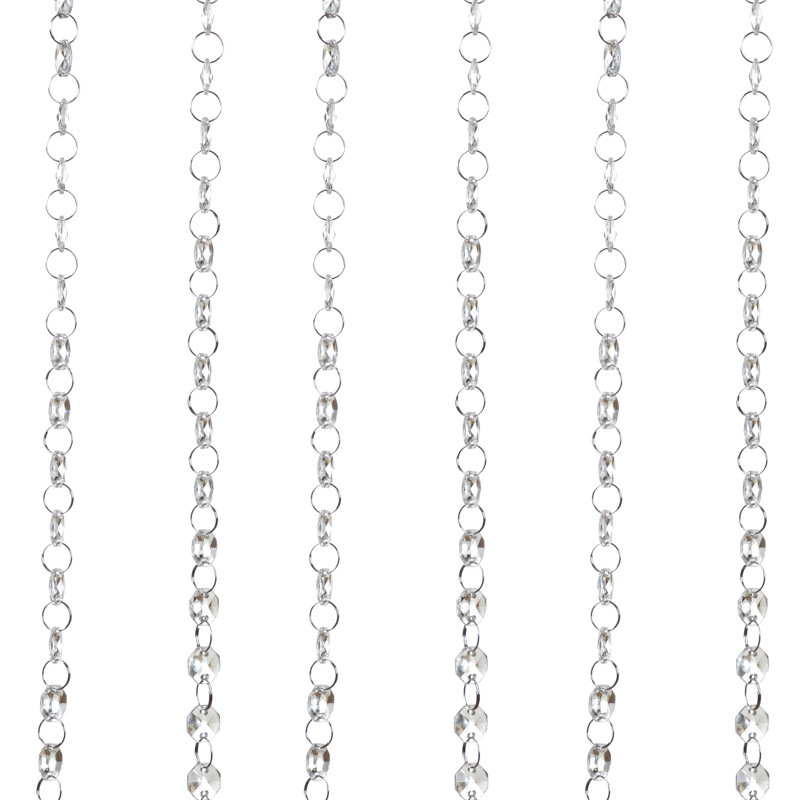 Acrílico boda de cristal cadena de cuentas cortina de boda escenario decoración techo transparente cuentas octagonal divisoria de cuentas