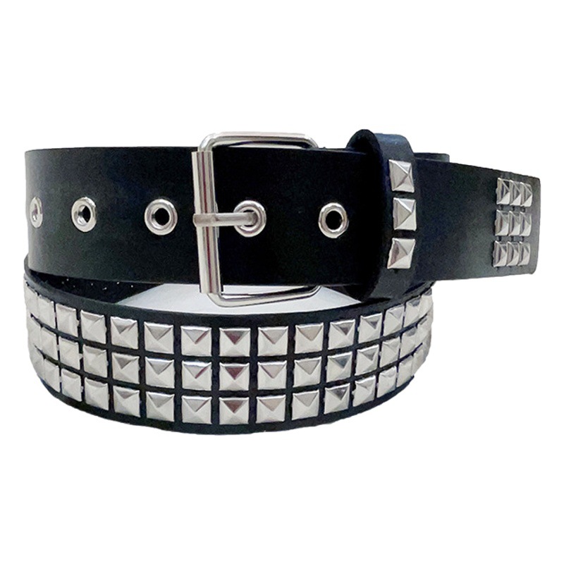 Cross-border Venta caliente jeans cinturón remache decorativo punk hip hop estilo cinturón ancho Pantalones de mujer cinturón guapo moda