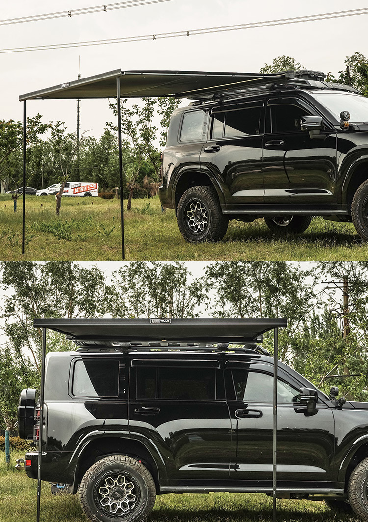 Travel Side Tent Car Roof Tent Canopy Thickened Oxford Cloth Outdoor Camping Sunshade Sunscreen Car Tent Car Side Tent